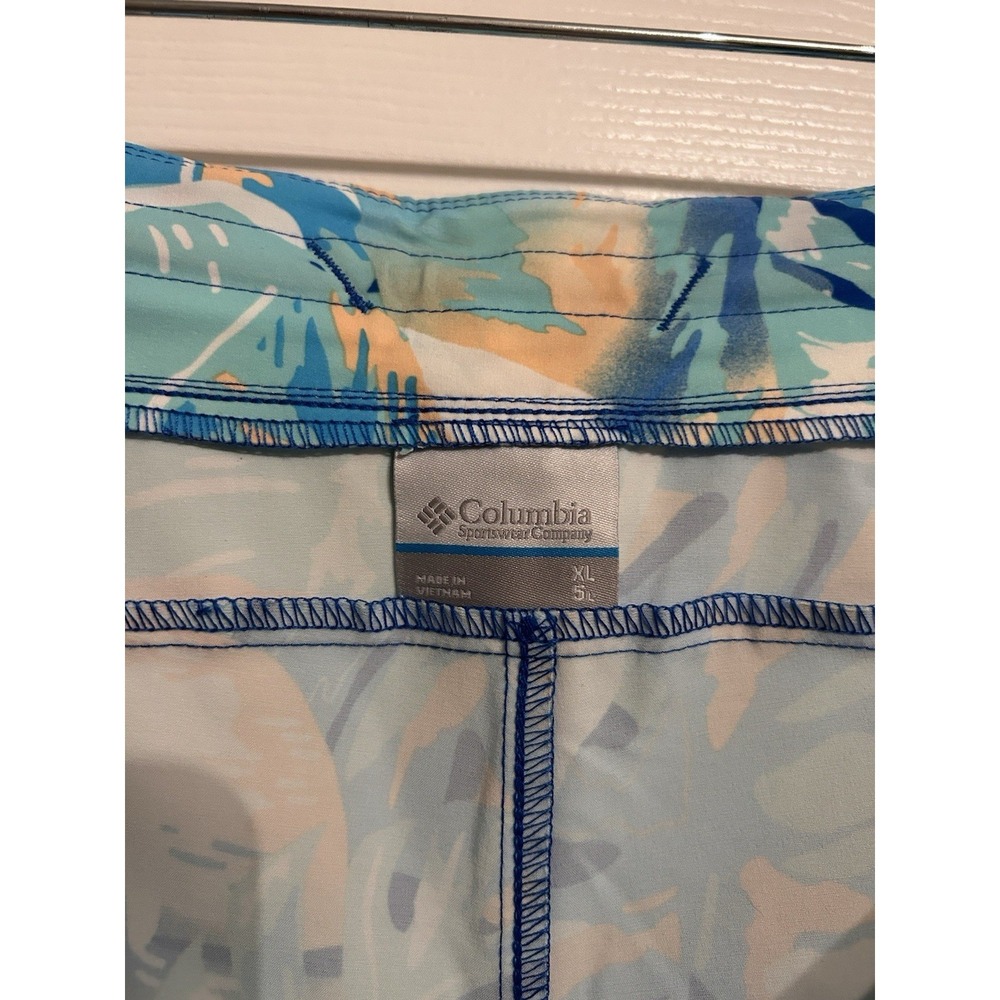 Columbia PFG Tidal II Shorts Womens XL Omni Fishing Tropical Boating UPF 50 Blue - Picture 3 of 7